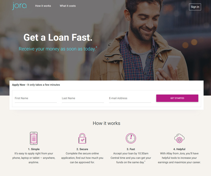 Jora Credit Website