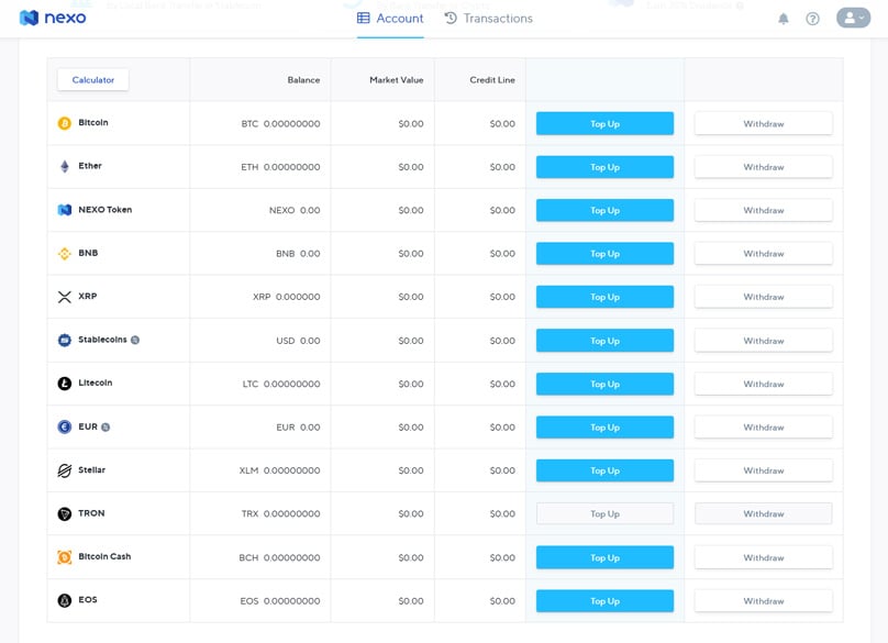Nexo Deposits