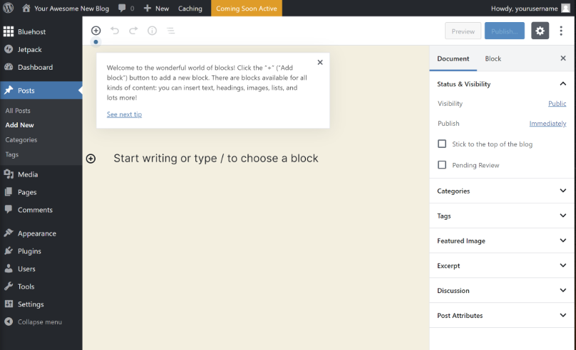How to write your first blog post