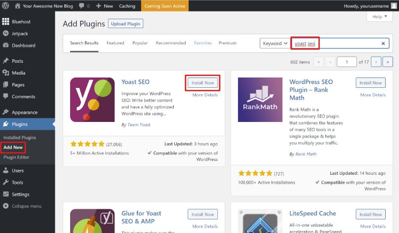 How to start installing plugins for a blog
