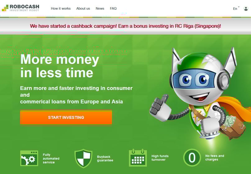 Robocash Homepage