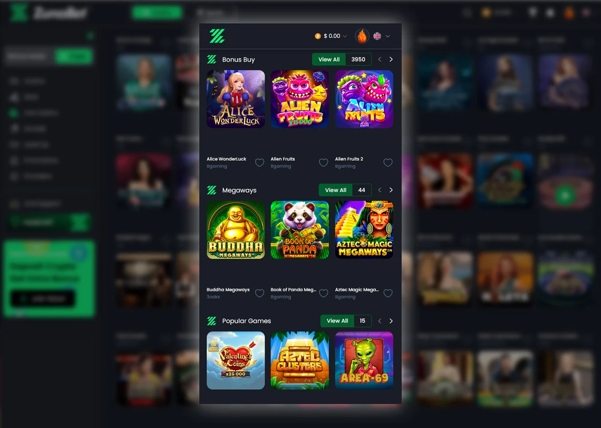 Mobile Offering at Zunabet