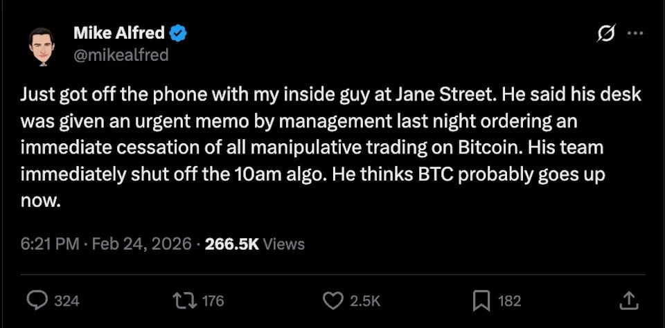 Mike Alfred’s unverified claims added fuel to the narrative | Source: X (MikeAlfred)