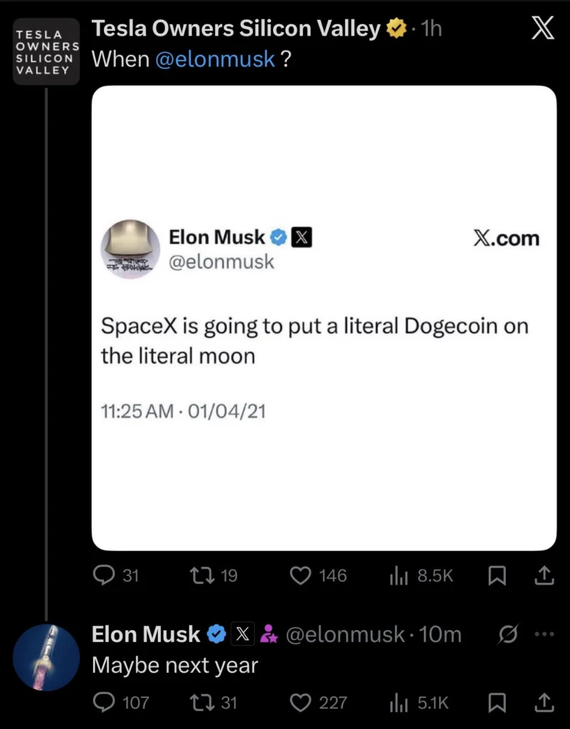 Elon Musk Dogecoin Moon