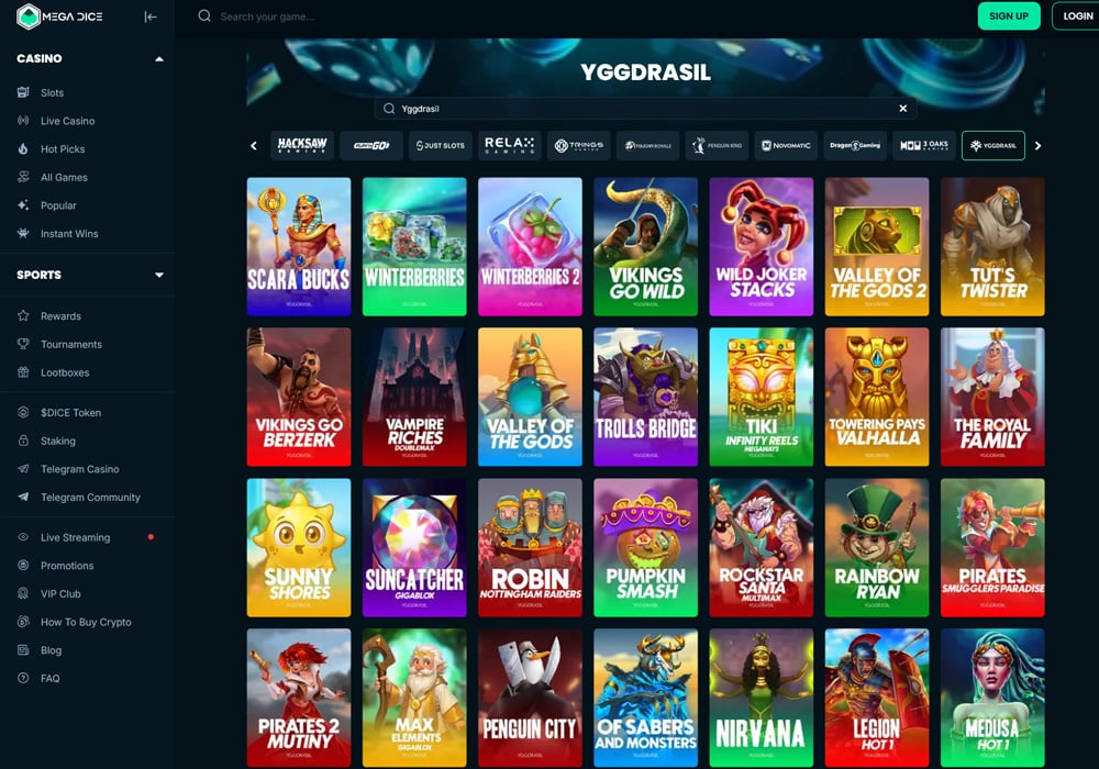 Yggdrasil At Mega Dice